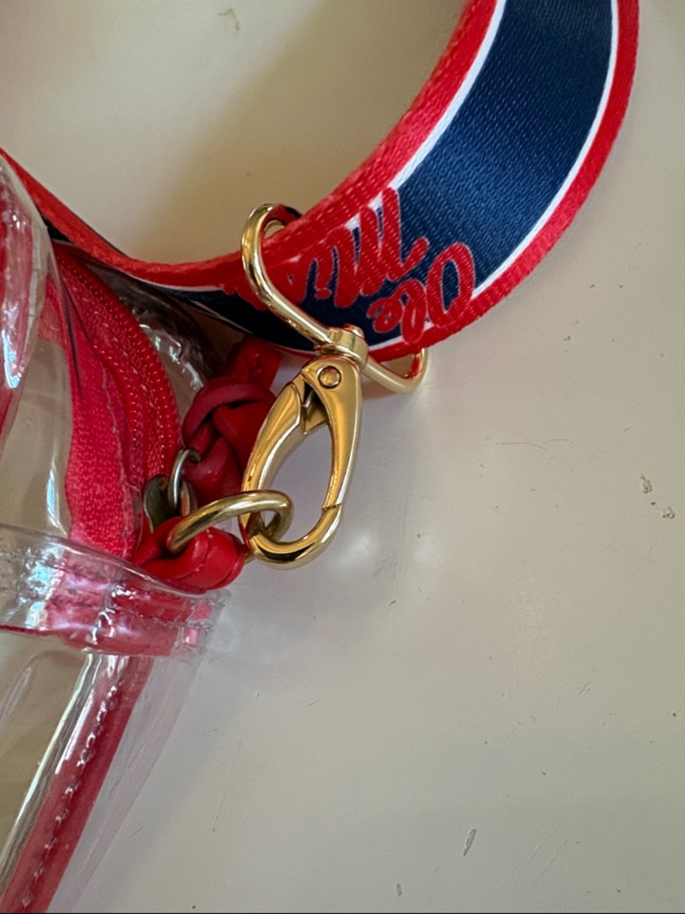Ole Miss Rebels Women's Hailey Clear Purse with Logo Strap - Picture 5 of 6